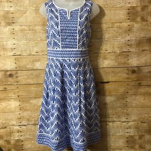 Talbots Patterned Dress With Pockets Size 6P